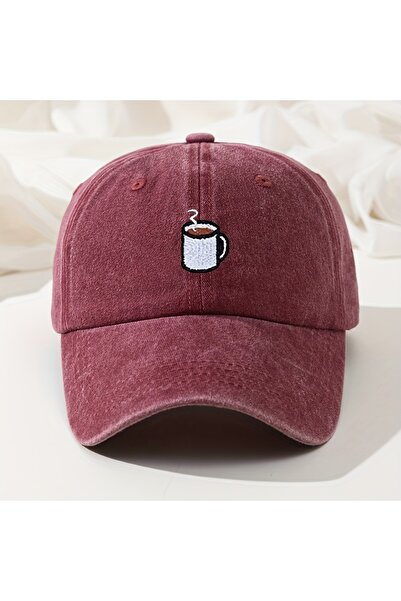 choice2 Adjustable Burgundy Baseball cap retro washed casual hat cup embroide...