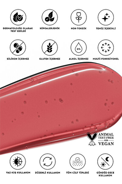 Cream Co. İkili 3in1 Lip Balm Cupcake Seti | Nemlendirici Parlatıcı Dudak Bakım | Rose Gülkurusu