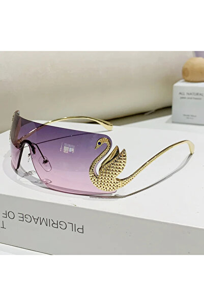 Choice5 PURPLE New Y2k Vintage Rimless Sunglasses Women Luxury Brand Design S...