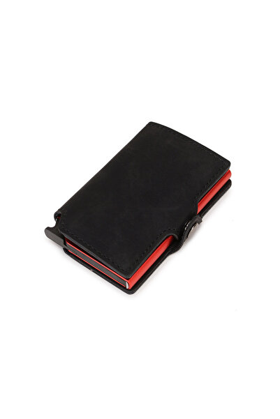 Choice1 Red Anti Rfid Holder Men Wallet Metal Smart Slim Thin Wallet Bank Cre...