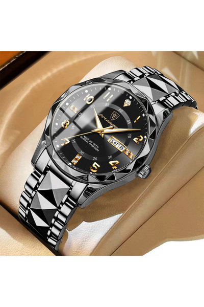 Choice1 858 Black Black Top Business Men Quartz Watch Waterproof Date Week Lu...