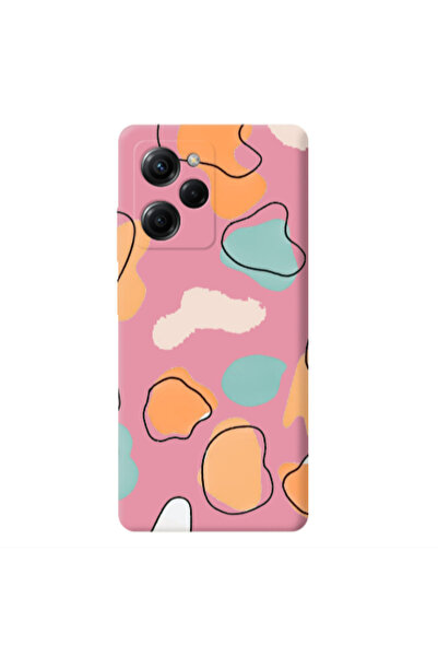 Other Xiaomi Poco X5 Pro Colorful spots Pink Colored Silicone TPU Θήκη