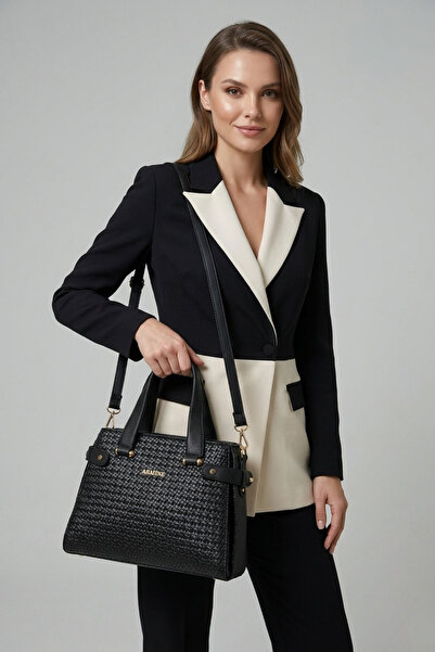 Armine 172 Knitted Pattern Women's Hand & Shoulder Bag
