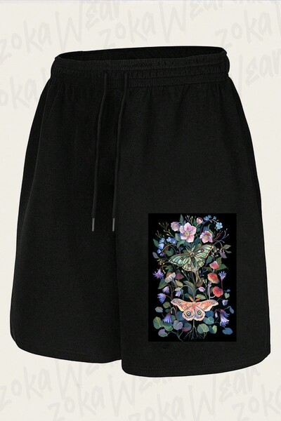 ZOKAWEAR Unisex Moon Moth Design Printed Shorts