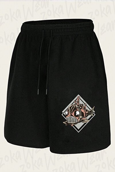 ZOKAWEAR Unisex Σορτς με τεχνολογικό σχέδιο Fish Steampunk