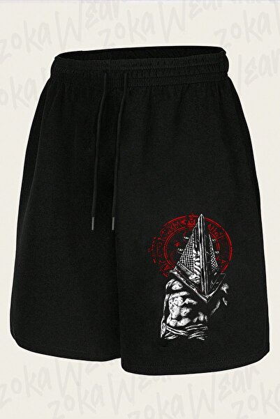 ZOKAWEAR Unisex Red Pyramid Thing Halo of the Sun Design Printed Shorts