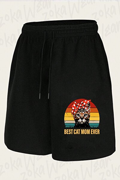 ZOKAWEAR Unisex Best Cat Mom Ever Design Printed Shorts