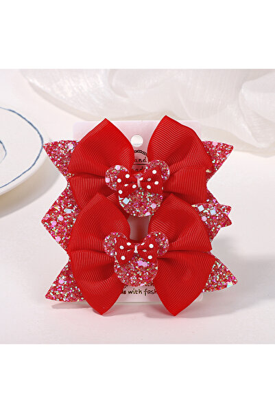 Choice3 FJ2826-2A-19 2Pcs/lot 3.9inch big bows hair bangs clip for little gir...
