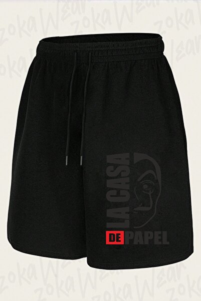 ZOKAWEAR Unisex La Casa De Papel Drawing Illustration Design Printed Shorts