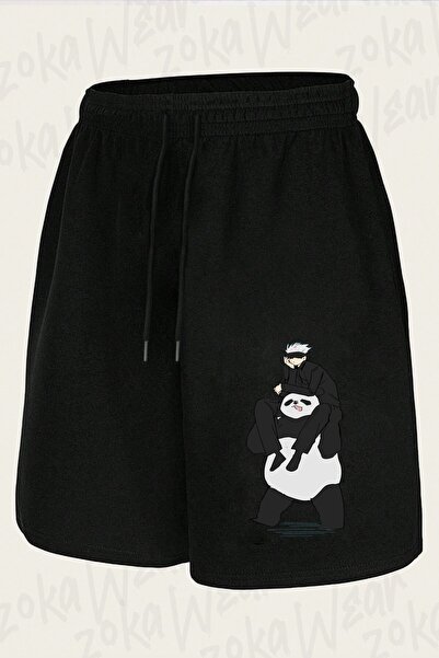 ZOKAWEAR Unisex Jujutsu Kaisen Satoru Gojo and Panda Design Printed Shorts