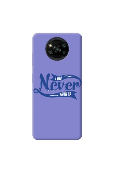 Other Xiaomi Poco X3 /X3 Pro I Will Never Grow Up Purple Colored Silicone TPU...