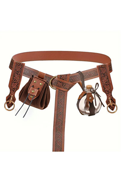 Choice4 Style F 6PCS 1/6PCS Medieval Belt Cosplay Elf Leaf Embossed Retro Lea...