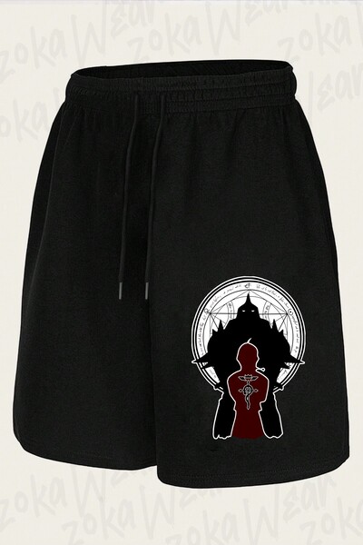 ZOKAWEAR Unisex σορτς με στάμπα Fullmetal Alchemist ειδικής σχεδίασης
