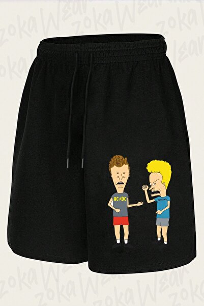 ZOKAWEAR Unisex Horror Rudey Acdc Metallica Design Printed Shorts