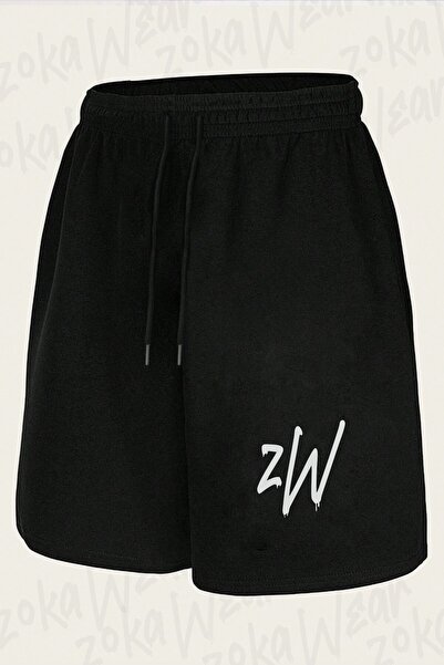 ZOKAWEAR Unisex Zoka Zw Special Design Printed Shorts