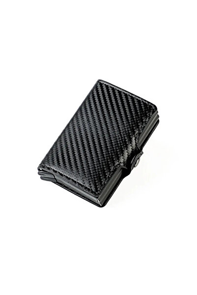 Choice8 Carbon Fiber Black New Double Layer High Capacity Men ID Credit Bank ...