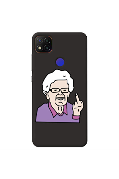 Other Xiaomi Redmi 9c Crazy Granny Black Colored Silicone TPU Θήκη
