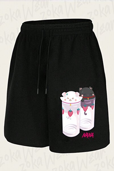 ZOKAWEAR Unisex Nana & Hachi Strawberry Glasses Design Printed Shorts