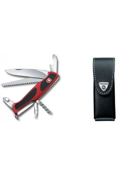 OEM Set briceag/teaca, Victorinox Delemont RangerGrip, Inox, Rosu/Negru