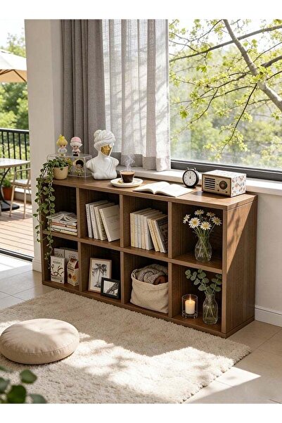Generic CozyNest 8-Compartment Freestanding Bookshelf & Storage Cabinet, Wall...