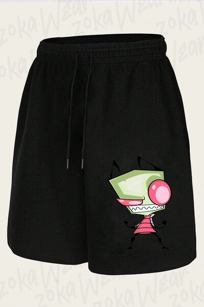 ZOKAWEAR Unisex Invader Zim V3 Design Printed Shorts