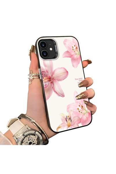 Hontinga iPhone 12 Compatible Silicone Edge Hard Back Case Couple Phone Case ...