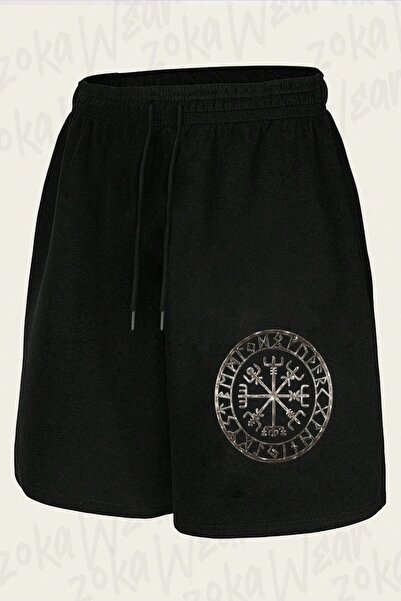 ZOKAWEAR Unisex Viking Seal Design Printed Shorts