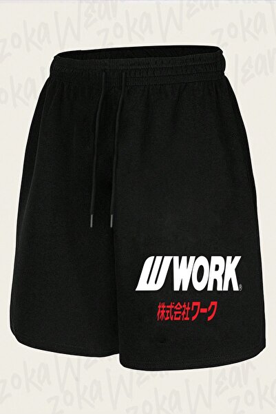 ZOKAWEAR شورت مطبوع بتصميم ياباني للجنسين من Work Wheels