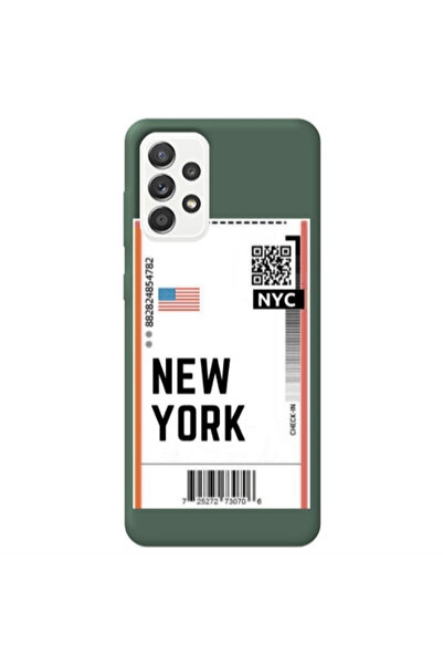 Other Samsung A52 New York NYC Dark Green Colored Silicone TPU Θήκη