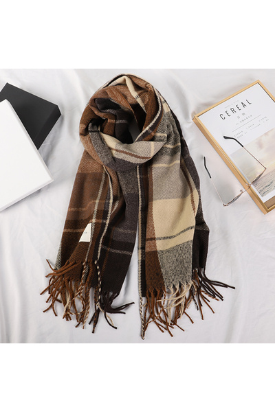 choice2 200X54CM 16 Plaid Long Scarf Winter Warm Cashmere Women Pashmina Foul...