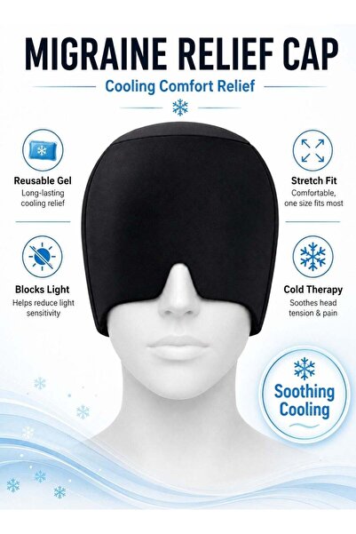 LEOXOL Relief Cap | Cooling Headache Relief Hat | Reusable Gel Ice Head Wrap ...