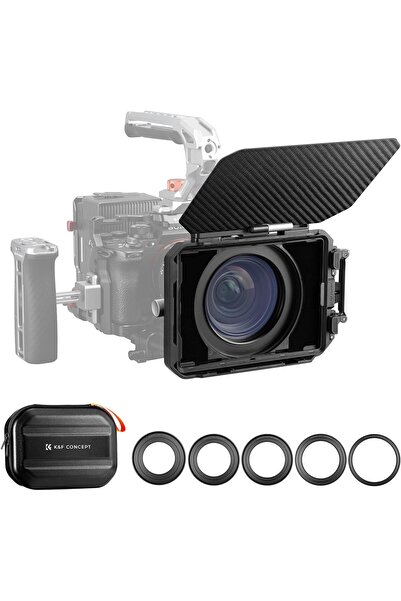 K&F CONCEPT 4x5.65 Matte Box with Top Flag for DSLR/Mirrorless Cameras (67-95...