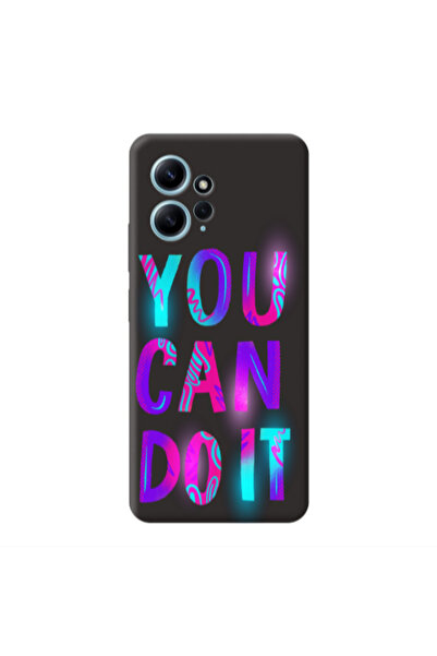 Other Xiaomi Redmi Note 12 4G You Can Doit Black Colored Silicone TPU Θήκη