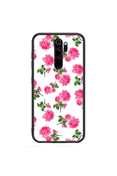 Other Xiaomi Redmi Note 8 Pro Roses White Black Glossy Θήκη