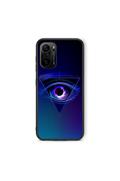 Other Xiaomi Poco F3 Triangular blue eye Black Glossy Θήκη