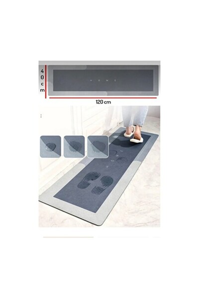 Empressco Büyük Boy Sihirli Su Emici Tabanlı Uzun Paspas 40x120, Dayanıklı ve...