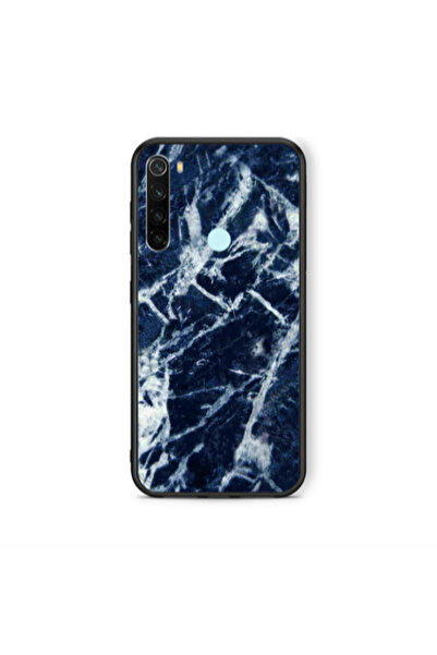 Other Xiaomi Redmi Note 8 Marble Cracked Purple Black Glossy Θήκη