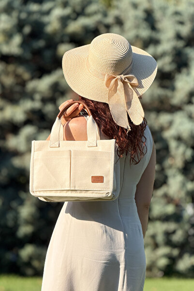 coo Women's Natural Fabric Canvas Hand and Shoulder Bag - Mini Tote Bag Suita...