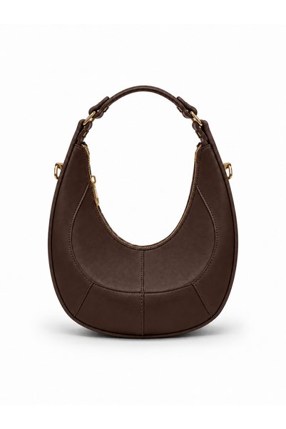 fular & bags Women's Zippered Long Strap Handle Detailed Shoulder and Shoulder Bag