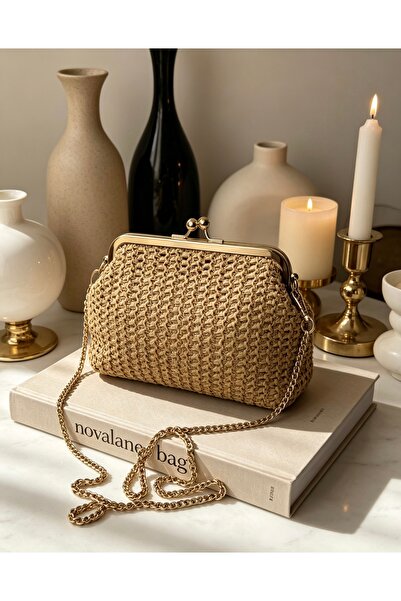 NOVALANE BAG Gold Detaylı Zincir Askılı Omuz Çantası