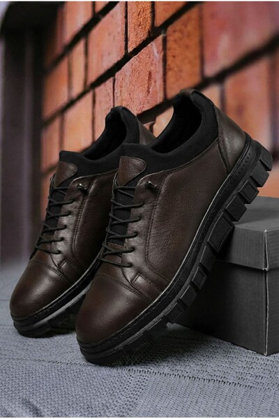 BIG KING Easy Genuine Leather Easy-To-Wear Black Men's Shoes