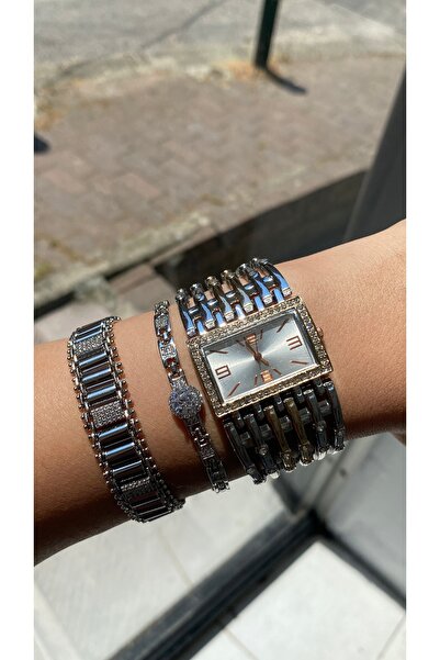 GAMZE Steel Bracelets and Watch Set