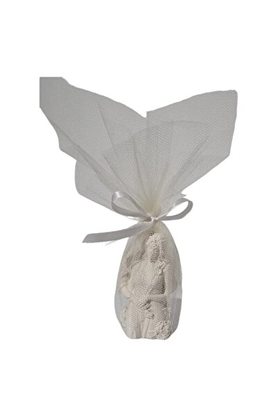OEM Mărturie de nuntă din ipsos în formă de cuplu îmbrățișat, 8 cm, albă