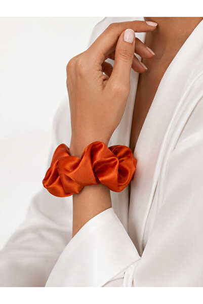 50'li Saten Scrunchie Lastik Saç Tokası