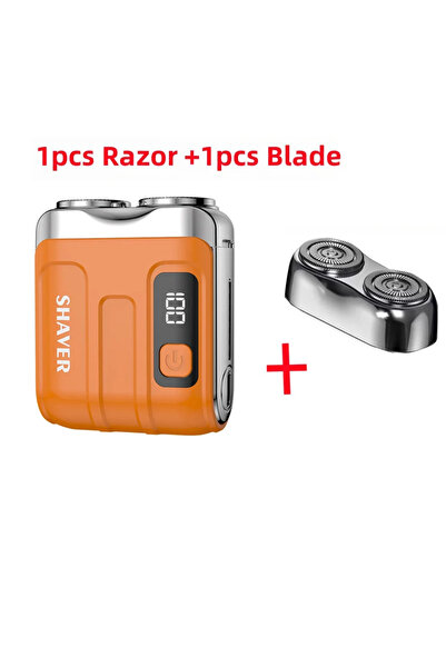 Choice4 orange and blade Mini Electric Smart Shaver Household Car Shaver Digi...