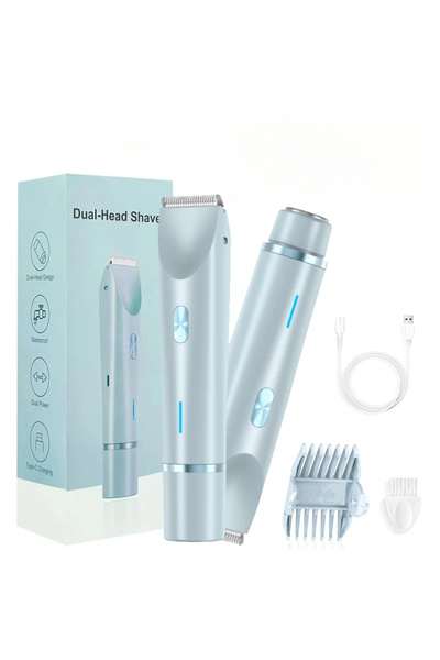 Choice Blue Electric Shaver for Woman Double Head Dual Purpose Female Razor B...