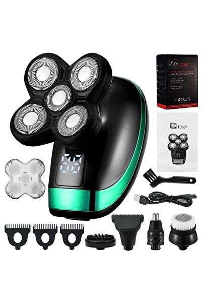 Choice 5-in-1-Green Tinsol 5 in 1 Men's Rechargeable Electric Shaver 5 Floati...