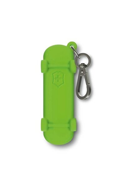 Victorinox Etui Classic, TPU, cu carabinier, verde, 69.5mm
