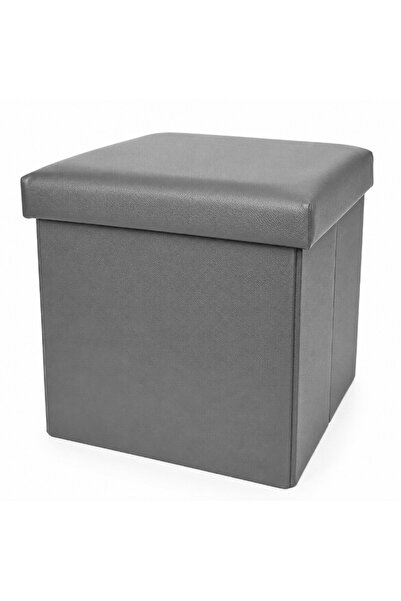 AtaPetGarden Cutie de depozitare pliabilă tip taburet GRI 38x35x30 cm PĂTRATĂ...
