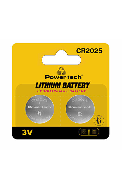POWERTECH μπαταρίες λιθίου PT-1212, CR2025, 3V, 2τμχ